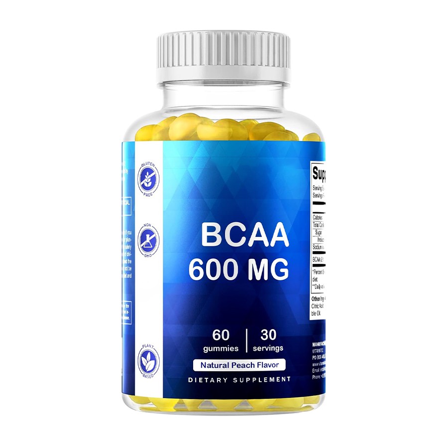 BCAA 600 Mg Kev Noj Zaub Mov Noj Cov Nqaij Cov Nqaij Khoom Zoo & Txhawb Kev Txhawb Rau Kev Ua Neej
