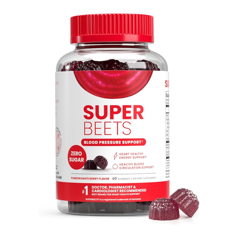 Superbeets Lub Plawv Pleev Gummies - Xoom Qab Zib