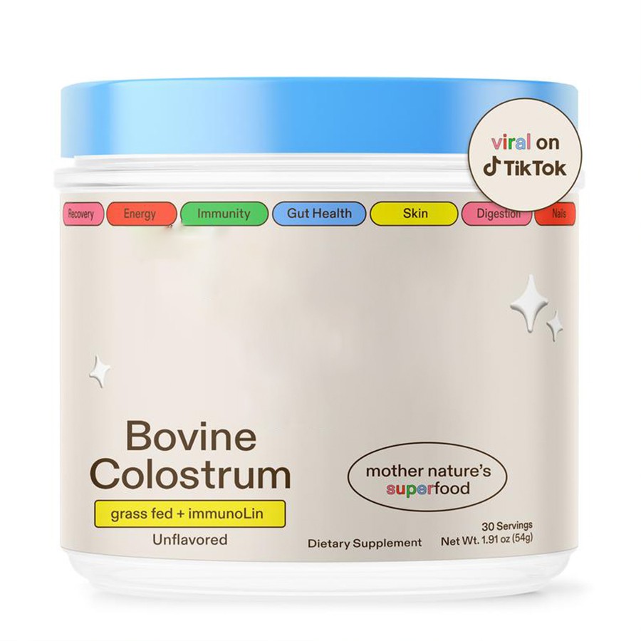 Nyom pub bovine colostrum nrog imunolin Xwm muaj multifunctional Superfood rau Holistic Noj