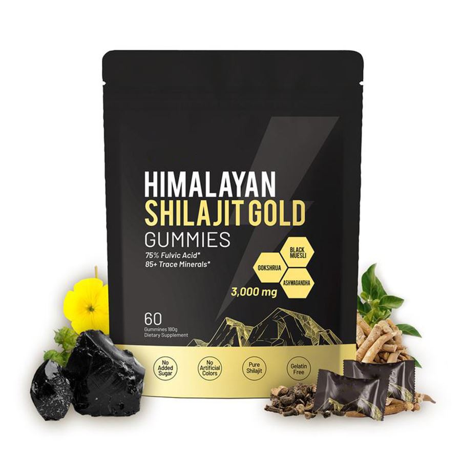 Himalayan Shilajit Kub Gummies Xwm muaj zog Elixir