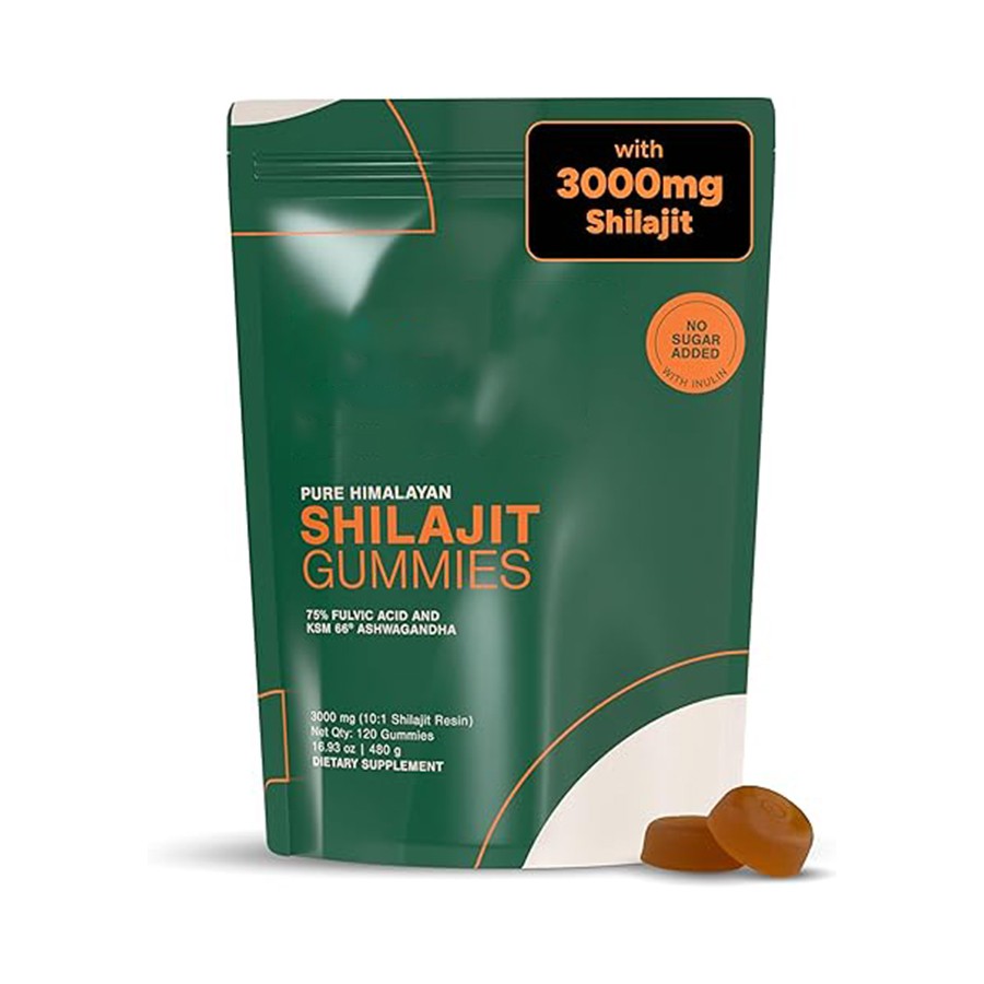 Shilajit cov pos hniav nrog ksm 66 aswagandha